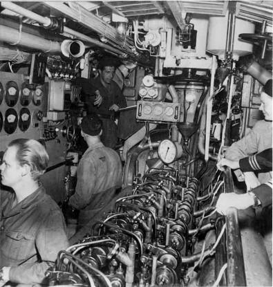 Submarine U 3 engine room.