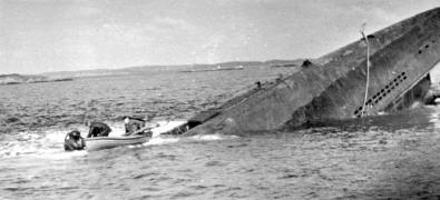 Diving at the U 3503 1946.