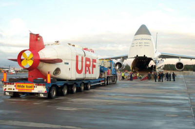 Submarine rescueop URF under loading aboard a Russian AN 124.